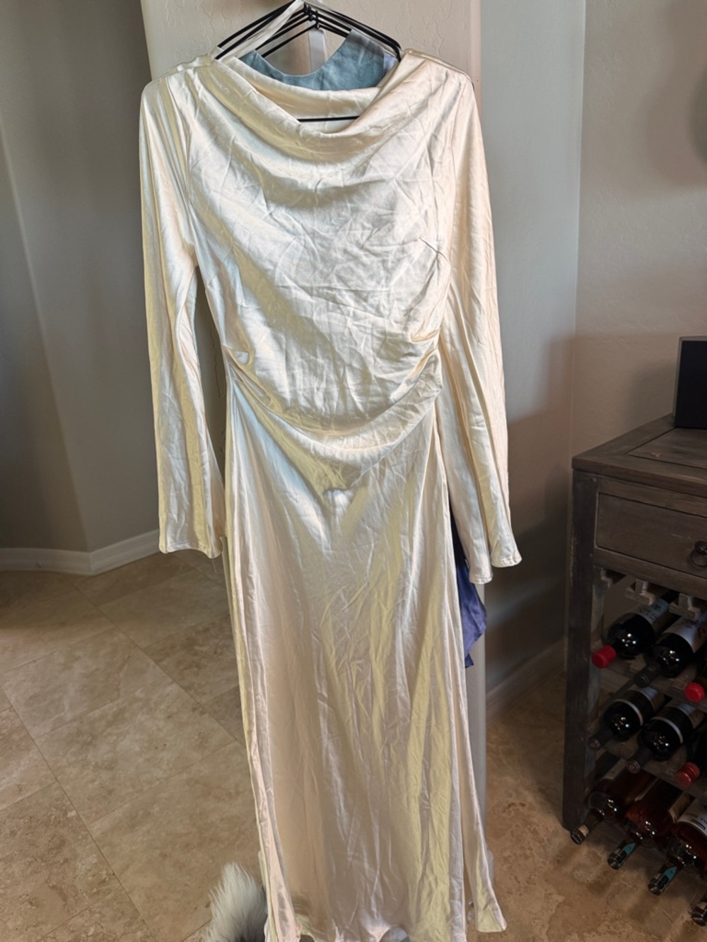 Loveland Cowl Back Midi Dress Oyster NWT - Picture 6 of 8